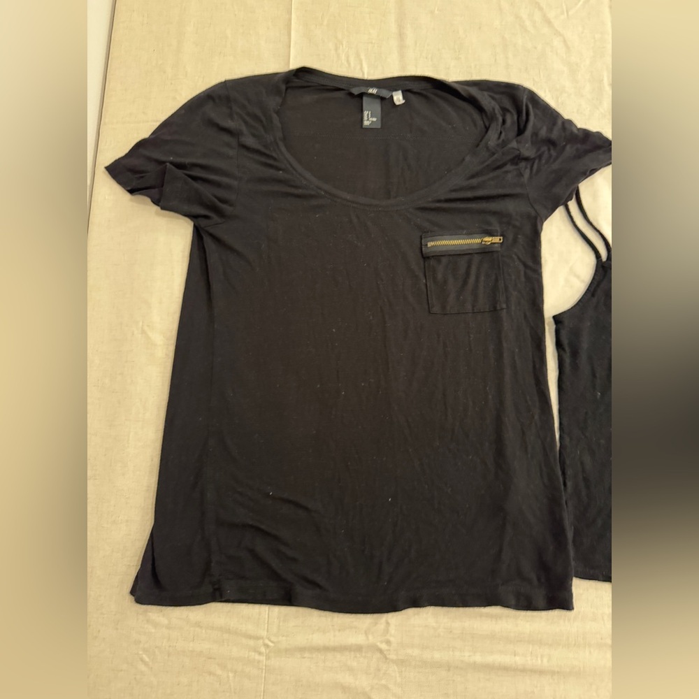 Pick 2 items for $10. H&M Classic Black T and tank